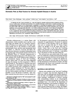Domestic Pets as Risk Factors for Alveolar Hydatid Disease in Austria