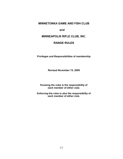 Range Rules - Minnetonka Game and Fish Club