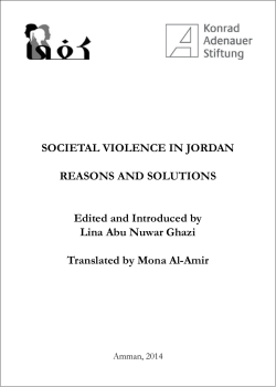 Societal Violence in Jordan: Reasons and Solutions