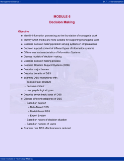 MODULE 6 Decision Making