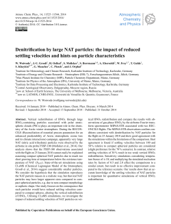 Denitrification by large NAT particles: the impact of reduced settling