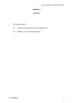BOps Schedule 1 Definitions