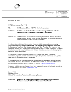 November 18, 2004 CAPES Memorandum No. 04