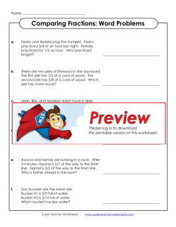 Comparing Fractions: Word Problems