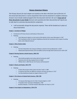 Honors American History