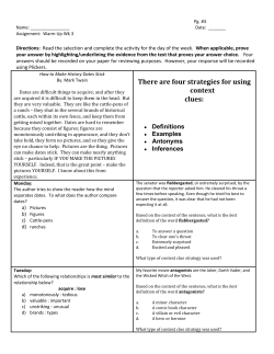 There are four strategies for using context clues