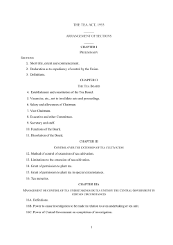 THE TEA ACT, 1953 ______