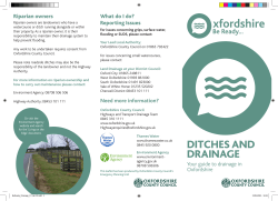 ditches and drainage - Oxfordshire County Council