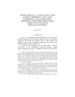 justice samuel a. alito`s lonely war against abhorrent, low