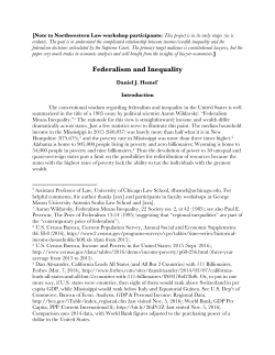 Hemel, Federalism and Inequality