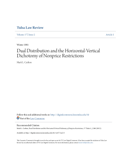 Dual Distribution and the Horizontal