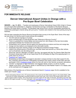 Denver International Airport Unites in Orange with a Pre