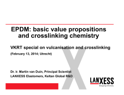 Chemistry of EPDM vulcanisation