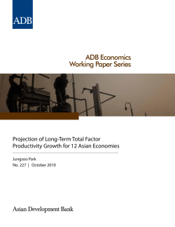 Projection of Long-Term Total Factor Productivity Growth for 12