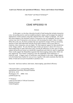 Land Lease Markets and Agricultural Efficiency