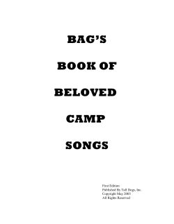 BAG`S BOOK OF BELOVED CAMP SONGS