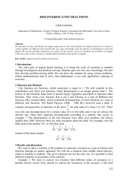 DISCOVERING UNIT FRACTIONS