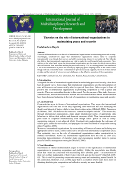 - International Journal of Multidisciplinary Research and