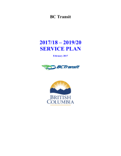 2017/18 &ndash; 2019/20 SERVICE PLAN