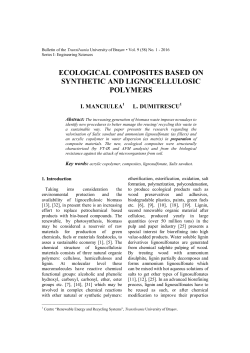 ecological composites based on synthetic and lignocellulosic
