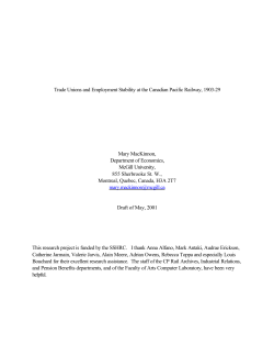 Trade Unions and Employment Stability at the