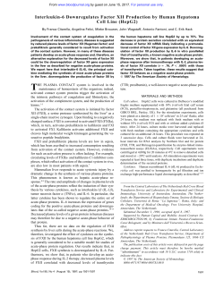 Interleukin-6 Downregulates Factor XII Production by Human