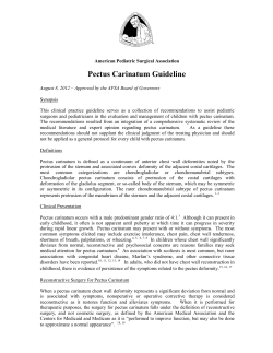 Pectus Carinatum Guideline - American Pediatric Surgical Association
