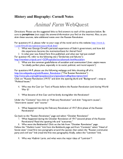 Animal Farm WebQuest