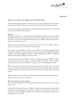 Appendix 3 Specific provisions on the application of the `film