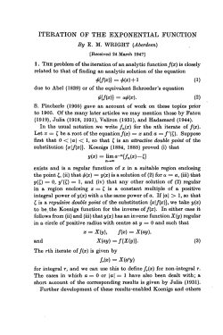 iteration op the exponential function