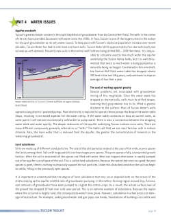 UNIT 4 WaTer IssUes - Outreach Scheduling