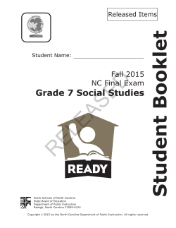 released items - North Carolina Public Schools