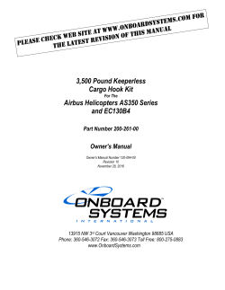 3,500 Pound Keeperless Cargo Hook Kit Airbus Helicopters AS350