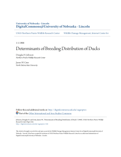 Determinants of Breeding Distribution of Ducks