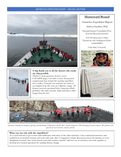 Antarctica Expedition Report &ndash; Melissa Haeffner