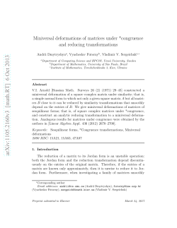 Miniversal deformations of matrices under* congruence and