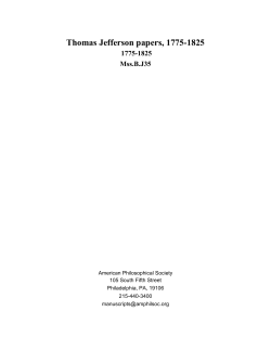 Thomas Jefferson papers, 1775-1825