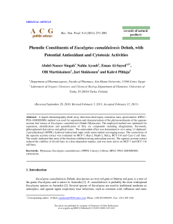 Phenolic Constituents of Eucalyptus