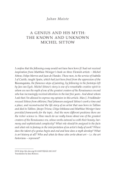 a genius and his myth: the known and unknown michel sittow