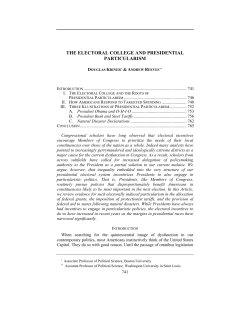 The Electoral College and Presidential
