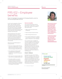 FRS 102 &ndash; Employee benefits