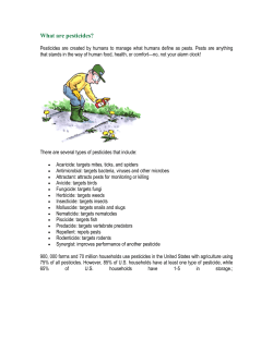 What are pesticides?