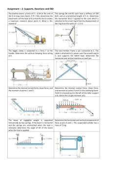Assignment – 2: Supports, Reactions and FBD