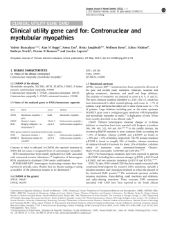 Clinical utility gene card for
