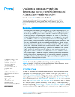 Qualitative community stability determines parasite
