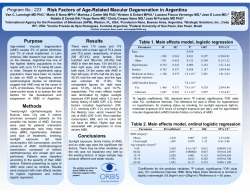 Purpose Methods Conclusions Risk Factors of Age
