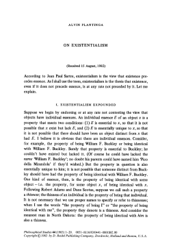 On existentialism