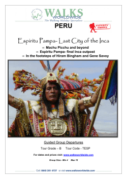 Espiritu Pampa- Last City of the Inca