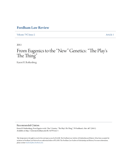 From Eugenics to the &ldquo;New&rdquo; Genetics