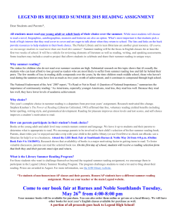 Come to our book fair at Barnes and Noble Southlands Tuesday